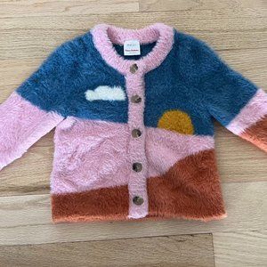 Hanna Andersson  Fuzzy Cloud Sunset Cardigan 2T